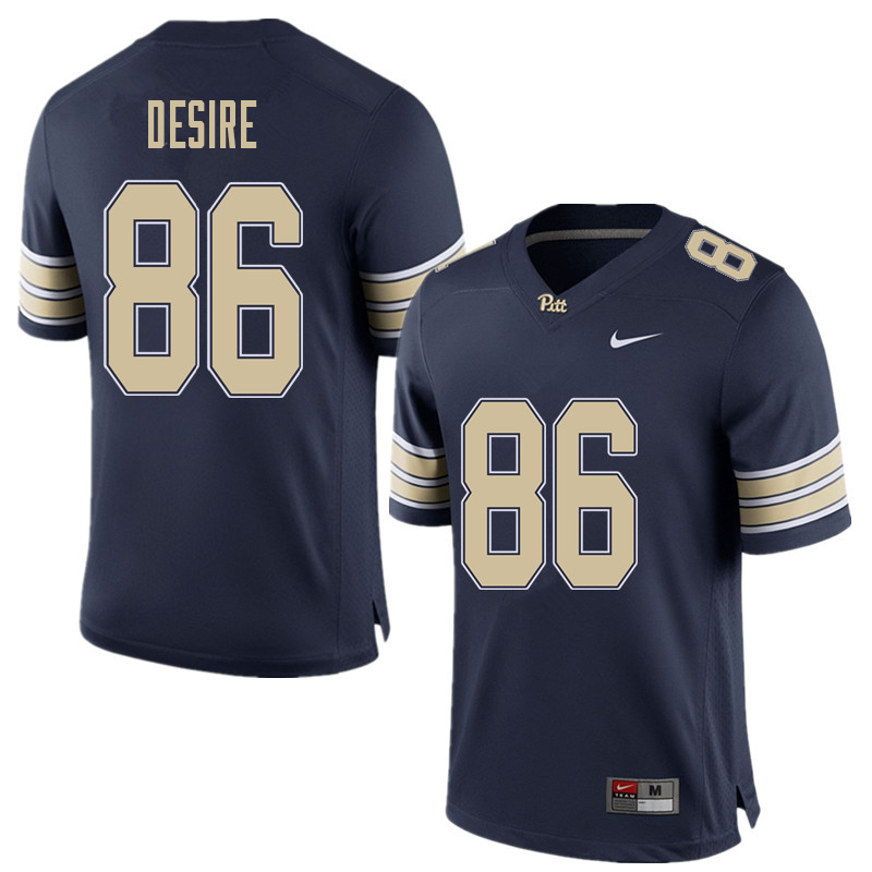 Men #86 Julian Desire Pittsburgh Panthers College Football Jerseys Sale-Home Blue